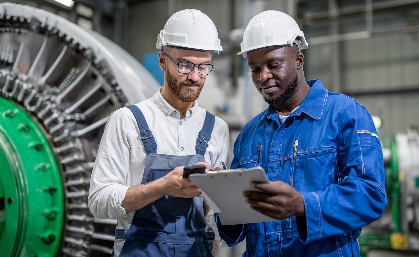 jay081480_77365_two_engineers_wearing_white_safety_helmets_and__cdc9d2b3-022c-4471-a00f-67fb100986ce jay081480_77365_two_engineers_wearing_white_safety_helmets_and__cdc9d2b3-022c-4471-a00f-67fb100986ce