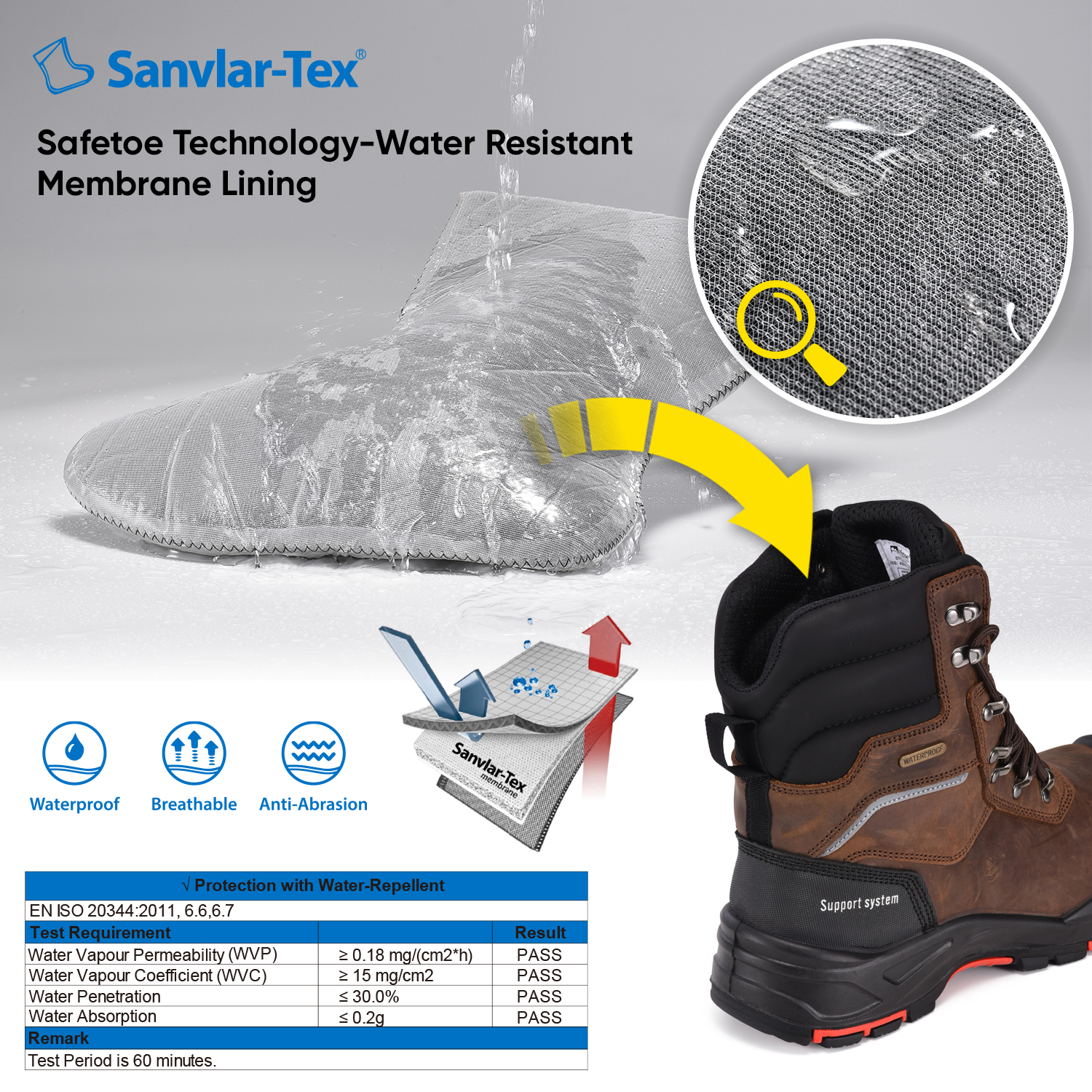 7-H-9552-waterproof safety boots 7-H-9552-stivali di sicurezza impermeabili