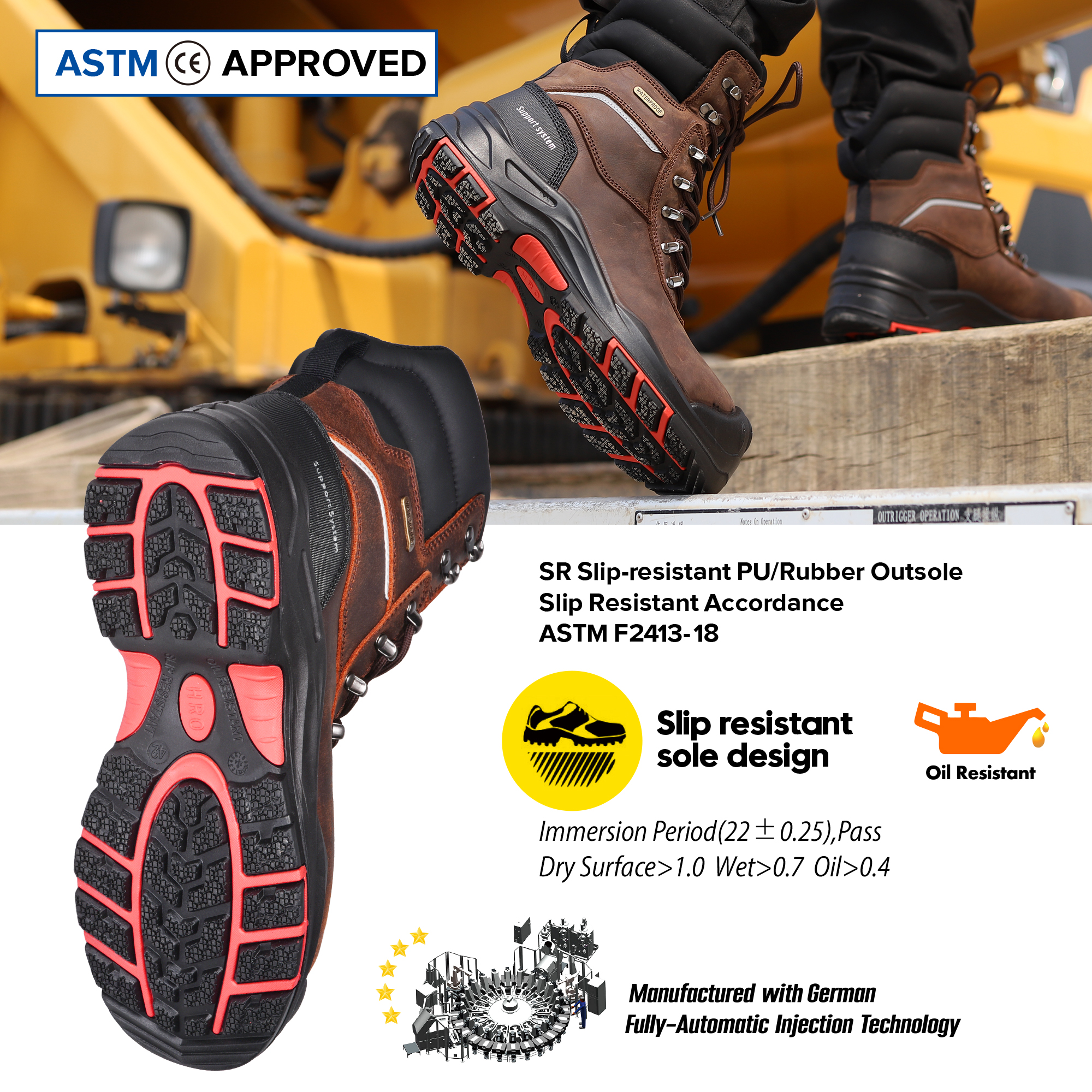 4-H-9552-slip resistant safety boots 4-H-9552-stivali di sicurezza antiscivolo