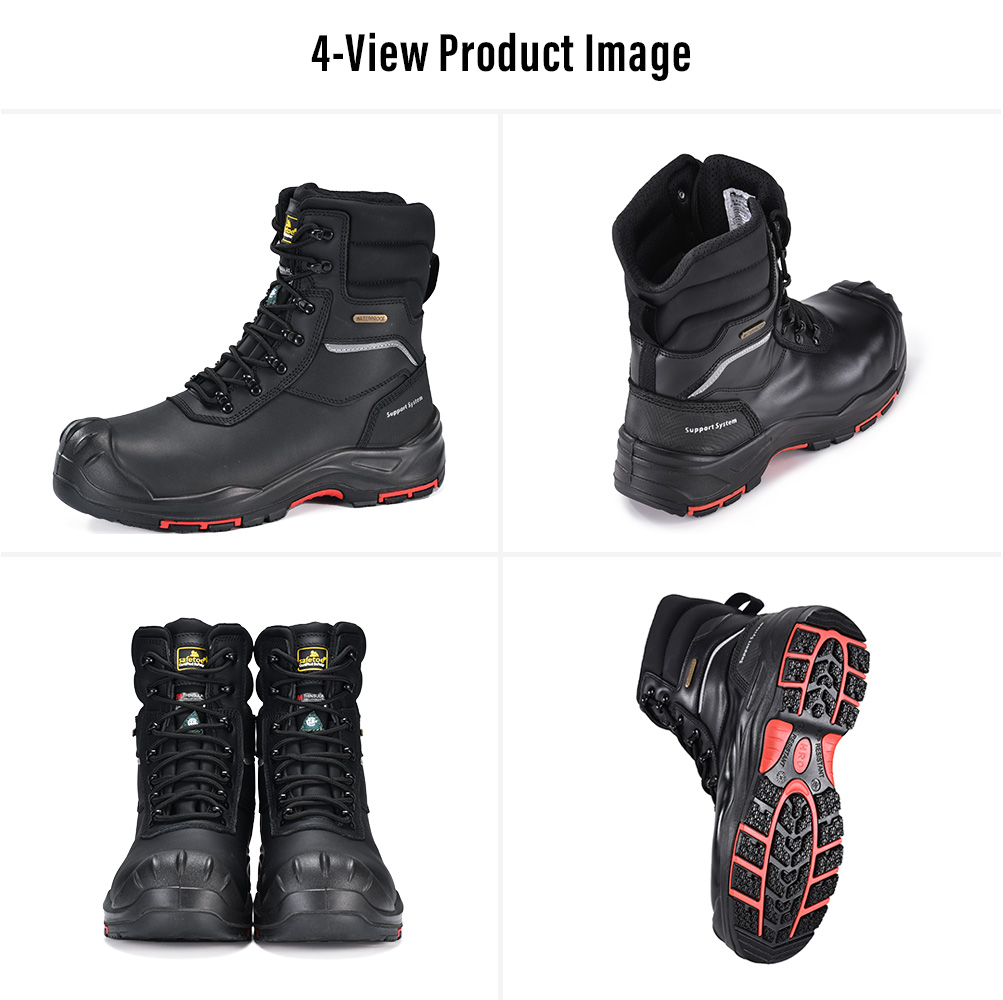 H-9552BK CSA Winter Safety Boots Multi-View H-9552BK Stivali da lavoro impermeabili in punta composita certificati CSA Multi-vista