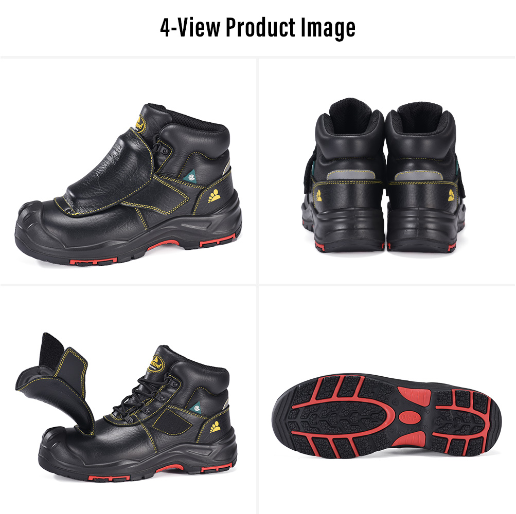 M-8387MP CSA Metatarsal Welding Safety Boots Multi-View M-8387MP Stivali di sicurezza per saldatura del metatarso certificati CSA con punta in composito e protezione dal calore Multivista