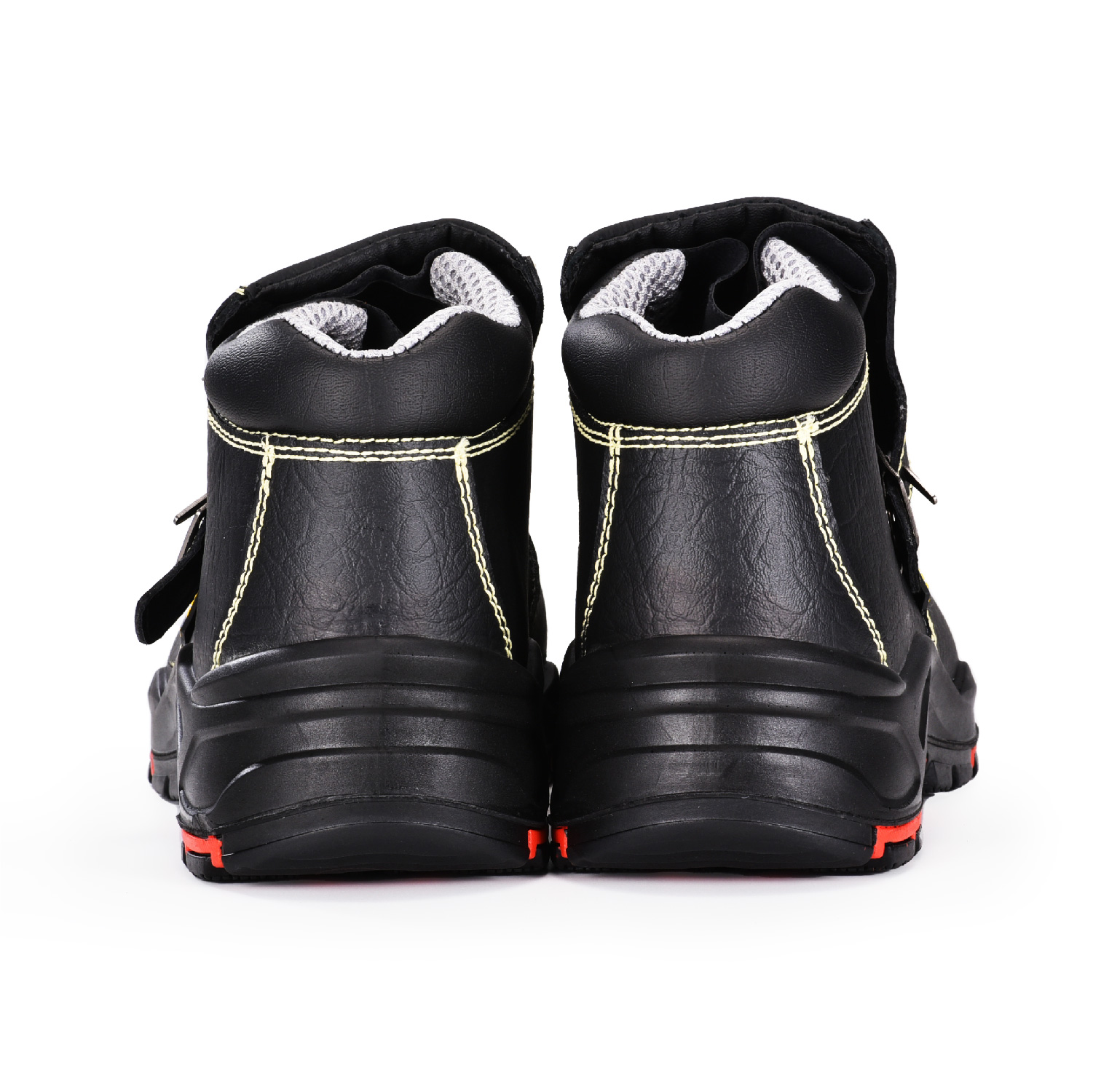 Stivali da saldatura di sicurezza neri resistenti con punta in composito e piastra in Kevlar M-8387 Copricapo Nuovo