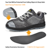 Donne Scarpe da lavoro di sicurezza resistenti alla punta in acciaio per le donne in pelle scamosciata L-7508W
