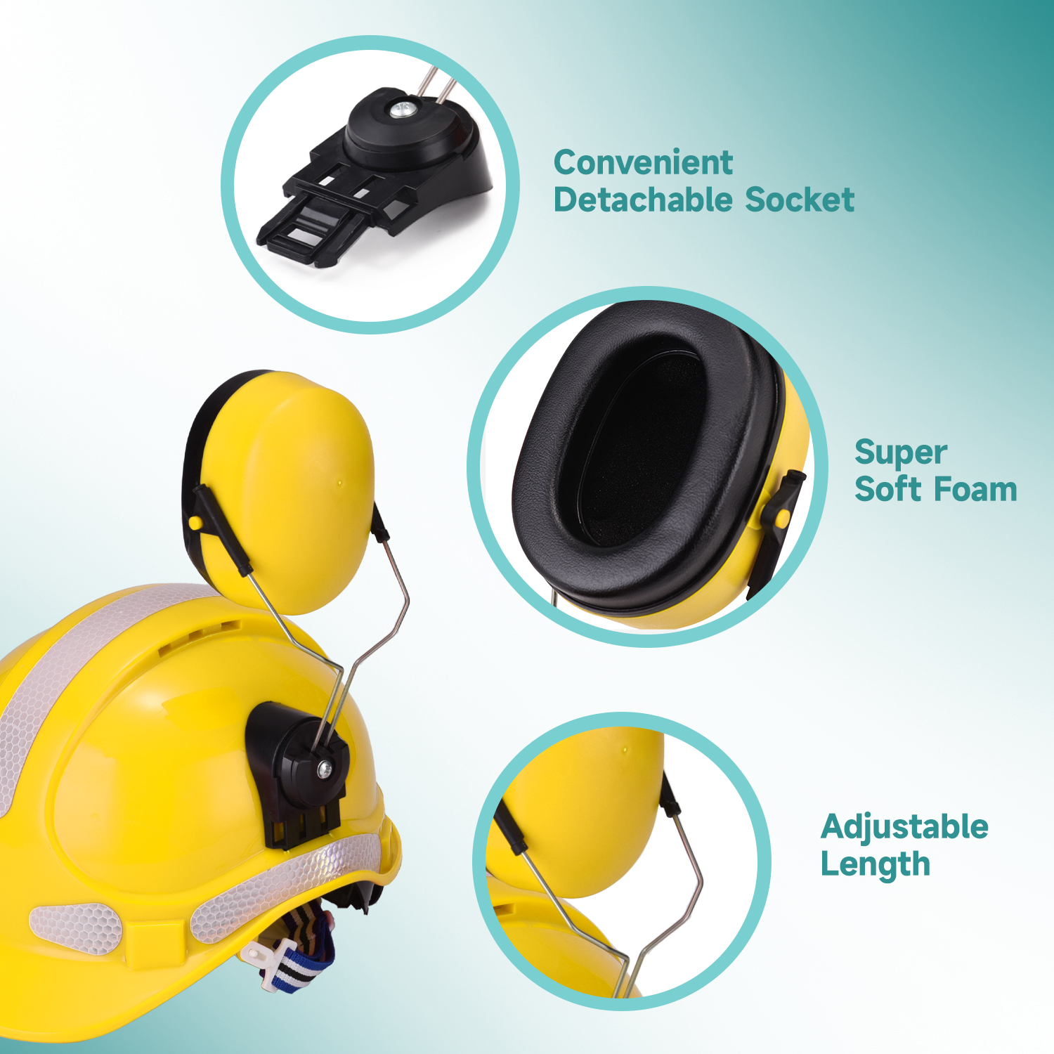 Muff auricolari di alta qualità E-2008 giallo