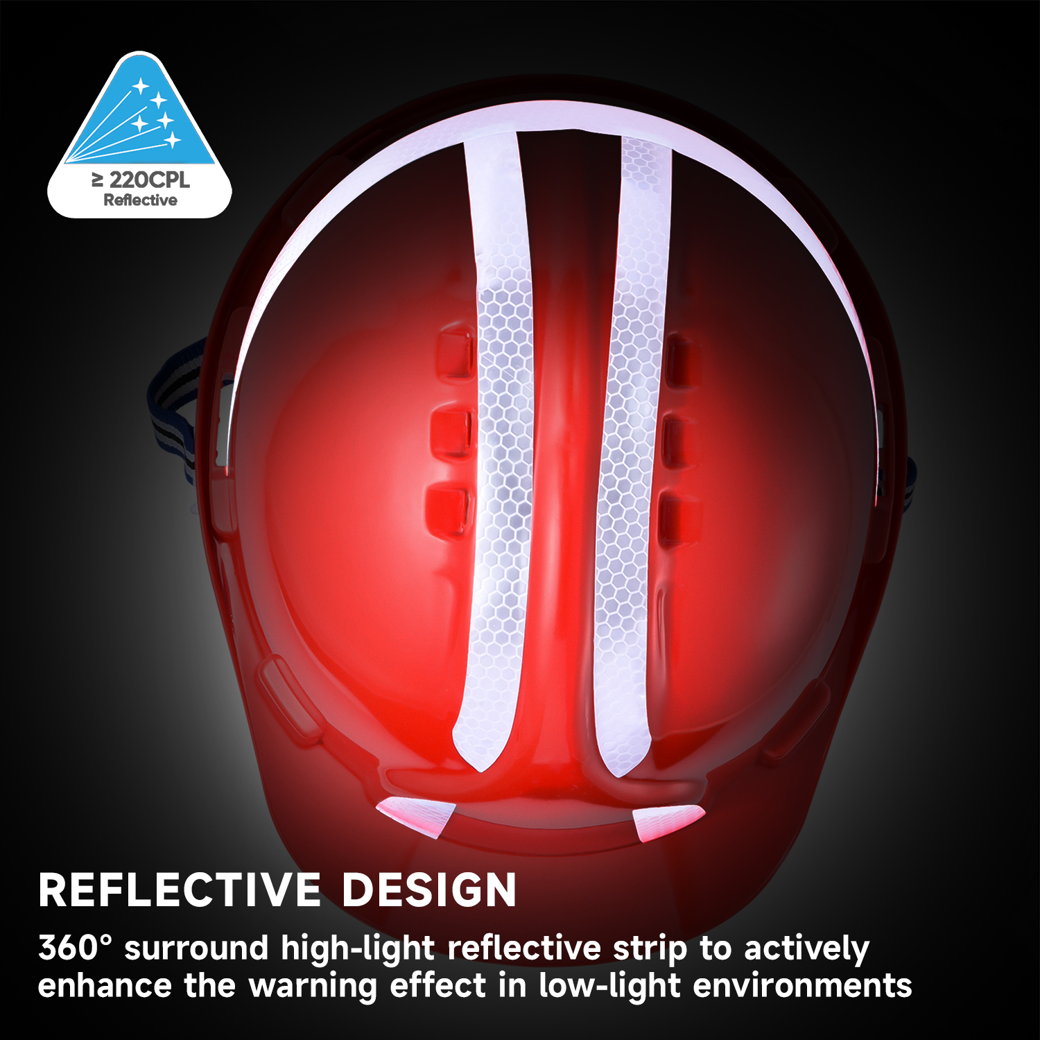 Casco di sicurezza rossa per costruzione W-036