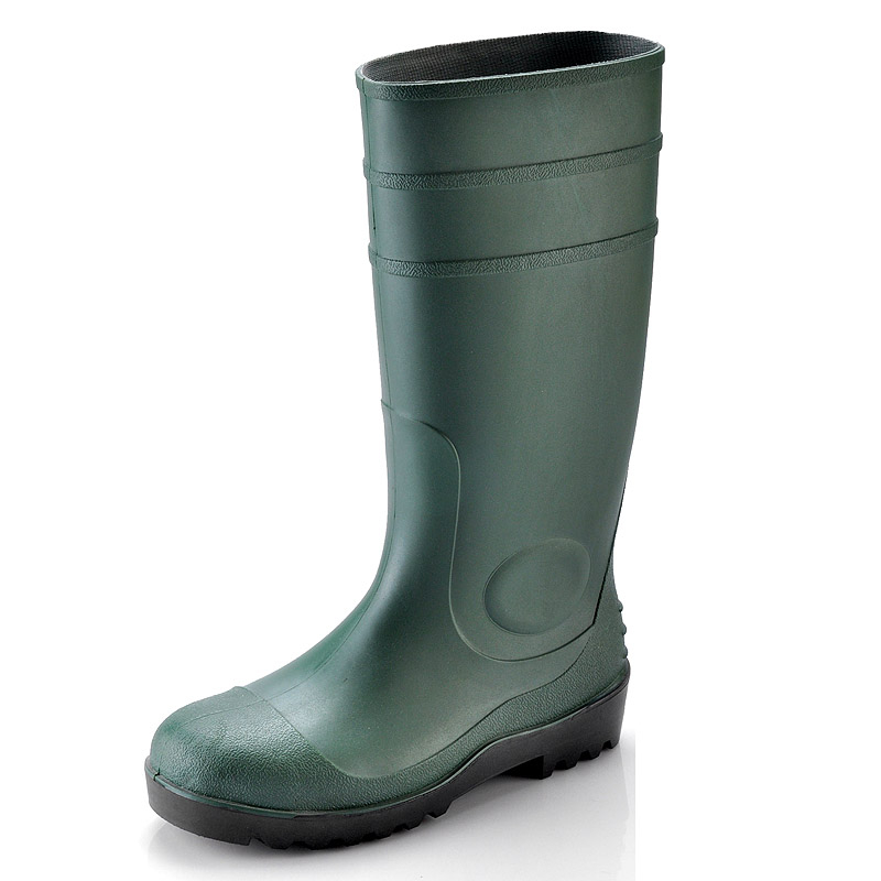 Stivali di sicurezza impermeabili in PVC W-6037 verde