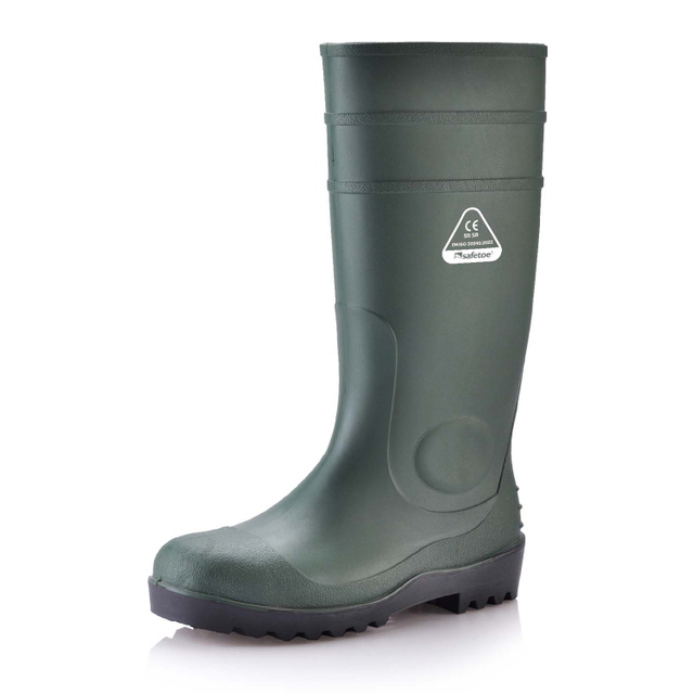 Stivali di sicurezza in PVC impermeabili W-6037 Green