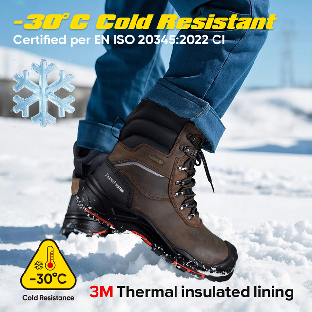 Stivali di sicurezza invernali impermeabili con 3M Thinsulate H-9552 | Safetoe