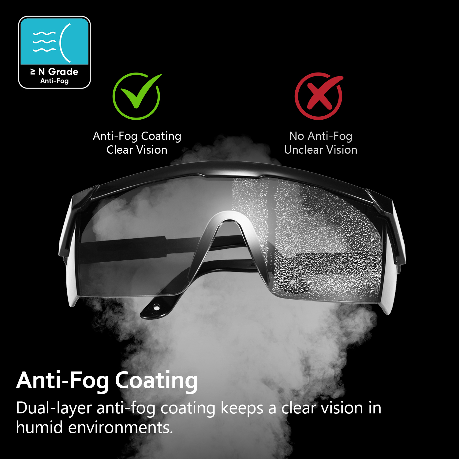  OCCHI DI SICUREZZA PC scuri KS102 NERO