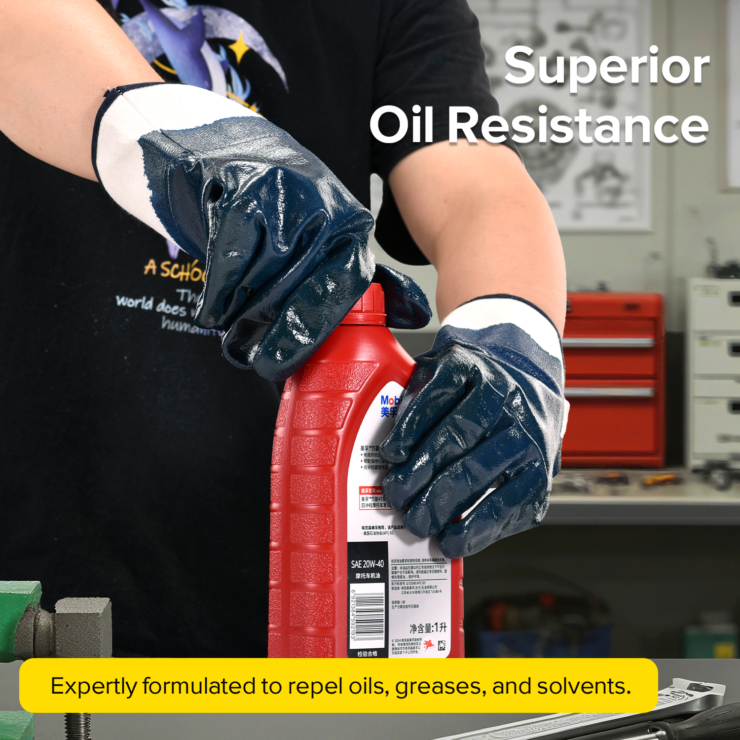 Guanti da lavoro pesanti rivestiti in nitrile FD1288