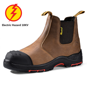 Slip on stivali di sicurezza sul lavoro con isolamento elettrico in gomma con punta in acciaio