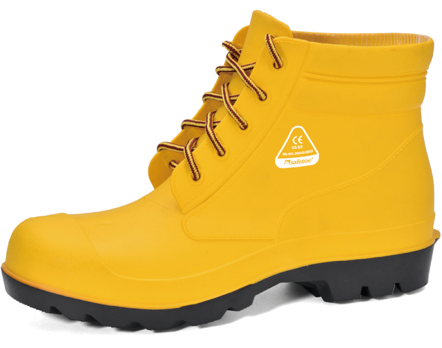 Stivali da pioggia in acciaio W-6050 Yellow