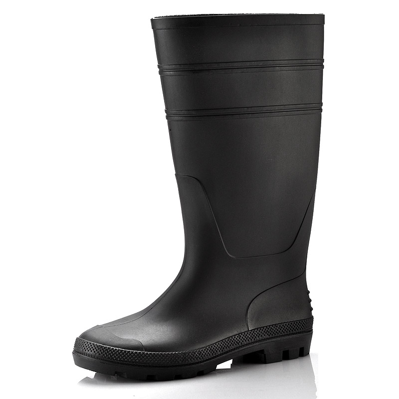 Stivali in gomma da pioggia in PVC W-6036 neri