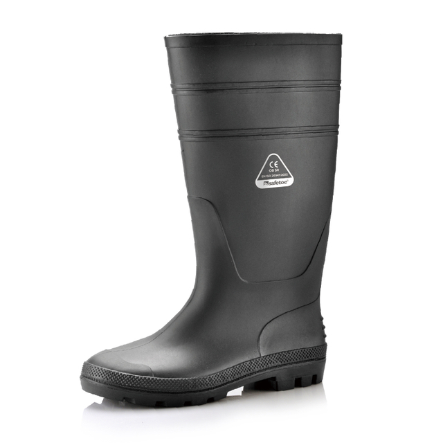 Stivali di gomma da pioggia in PVC W-6036 NERO