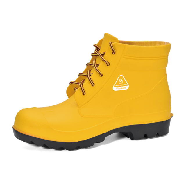 Stivali da pioggia in acciaio W-6050 Yellow
