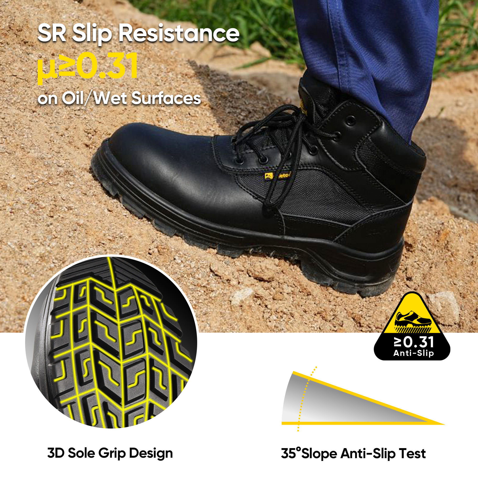 Stivali da lavoro dal design tattico M-8515 SafeCombat-M