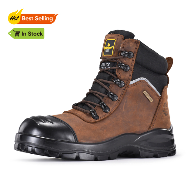  Stivali da lavoro di sicurezza delle dita composito Membrana impermeabile M-8577 Brown