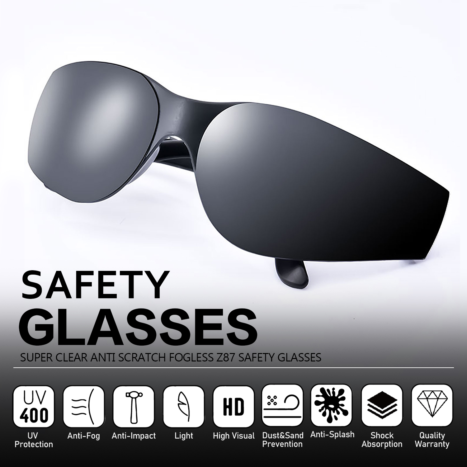 Occhiali da sole di sicurezza protettivi SG001 Black