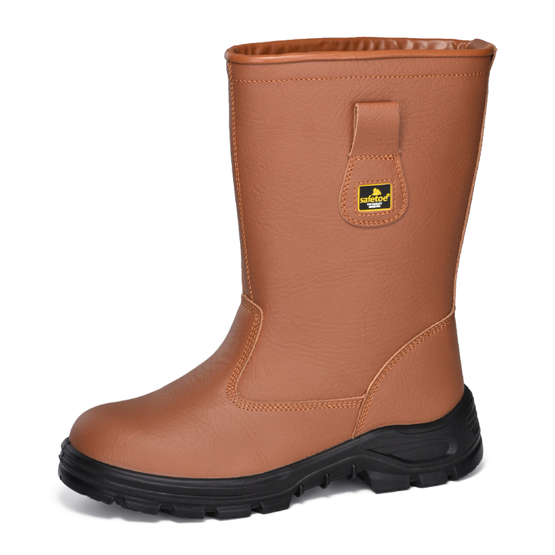 Stivali da costruzione Bulider Stivali di sicurezza con scarpe di sicurezza in punta in acciaio-H-9430 marrone