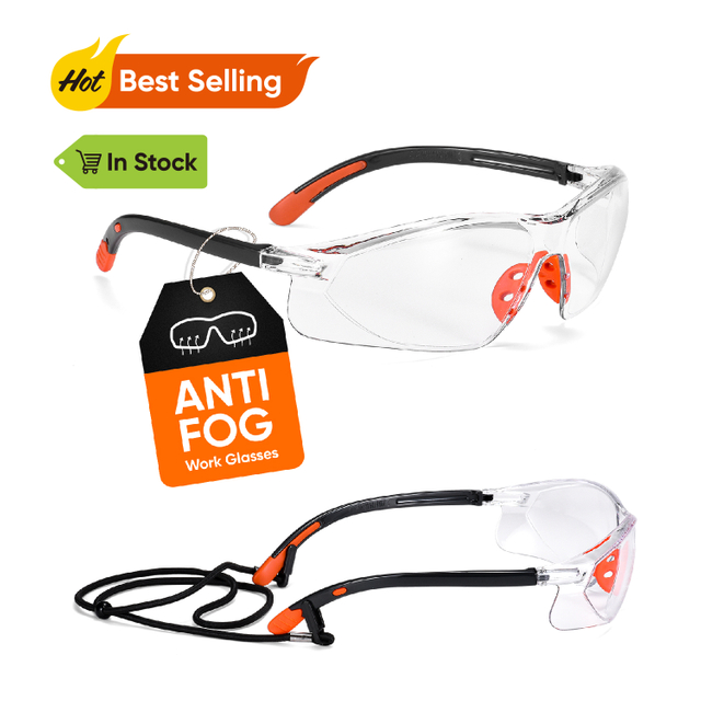 Occhiali di protezione industriale trasparenti in pronta consegna SG003OR