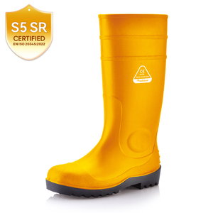 Stivali Wellington di sicurezza S5 con acciaio - Stivali impermeabili in PVC W-6037 Giallo AquaPioneer