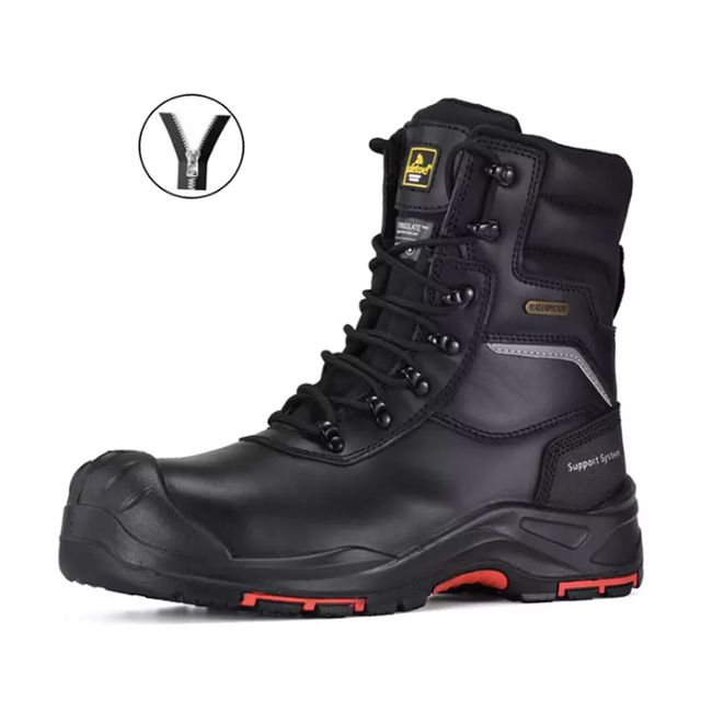 Stivali da lavoro resistenti all'acqua Resistente all'olio per gli uomini lavoratori H-9552 Zip