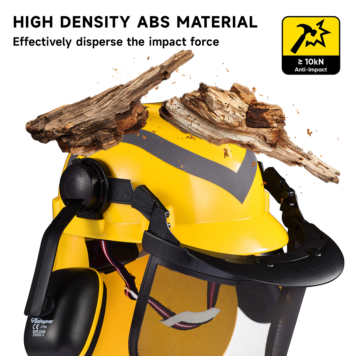 Caschi di sicurezza della protezione dello scudo facciale m-5009 giallo