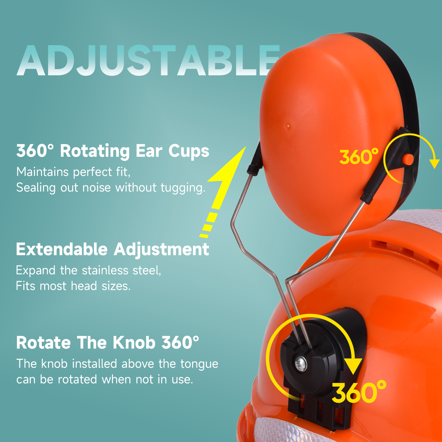 Muff auricolari di alta qualità E-2008D arancione