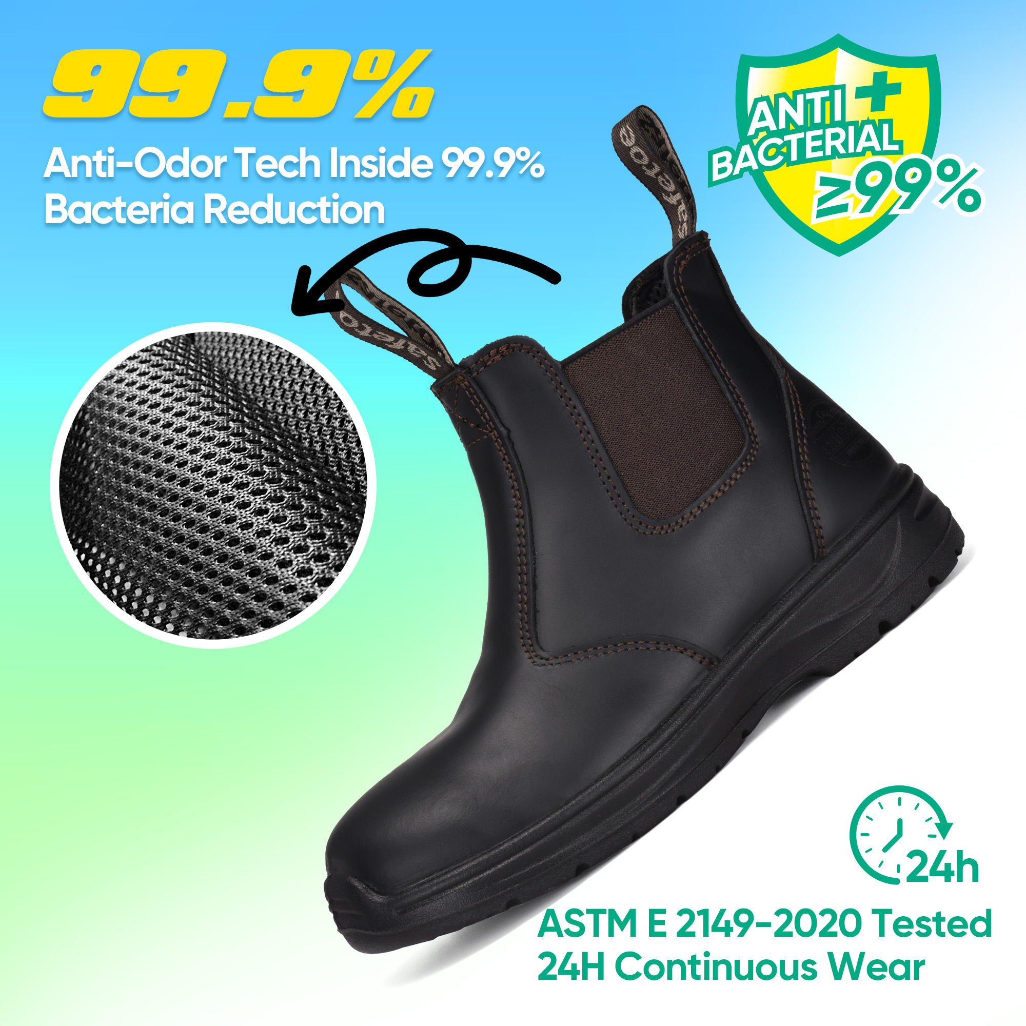 Scarpe da lavoro non slip womens best in acciaio tira sugli stivali da lavoro da donna M-8025W