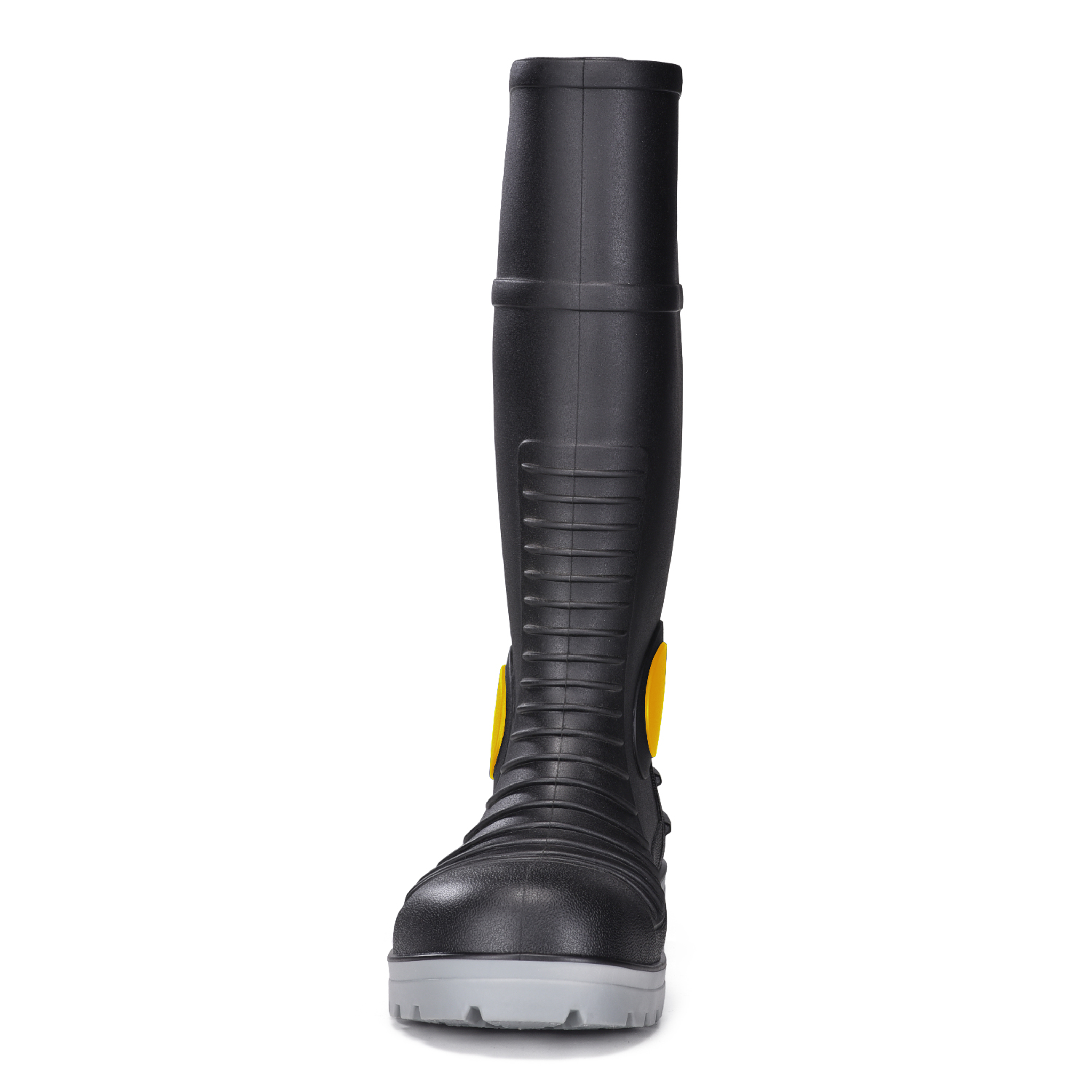 Stivali da pioggia di sicurezza impermeabili in PVC con punta in acciaio e piastra in acciaio W-6055
