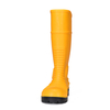 Stivali da pioggia di sicurezza in PVC giallo da miniera con punta in acciaio W-6055 Giallo