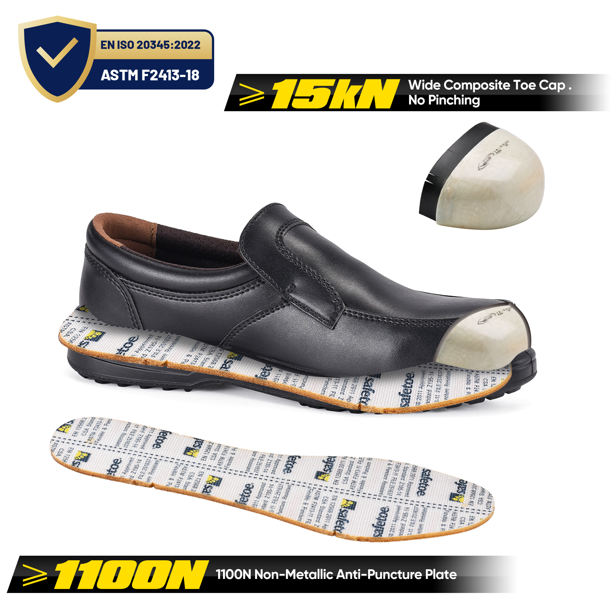 Scarpe antinfortunistiche in pelle per dirigenti e manager L-7610
