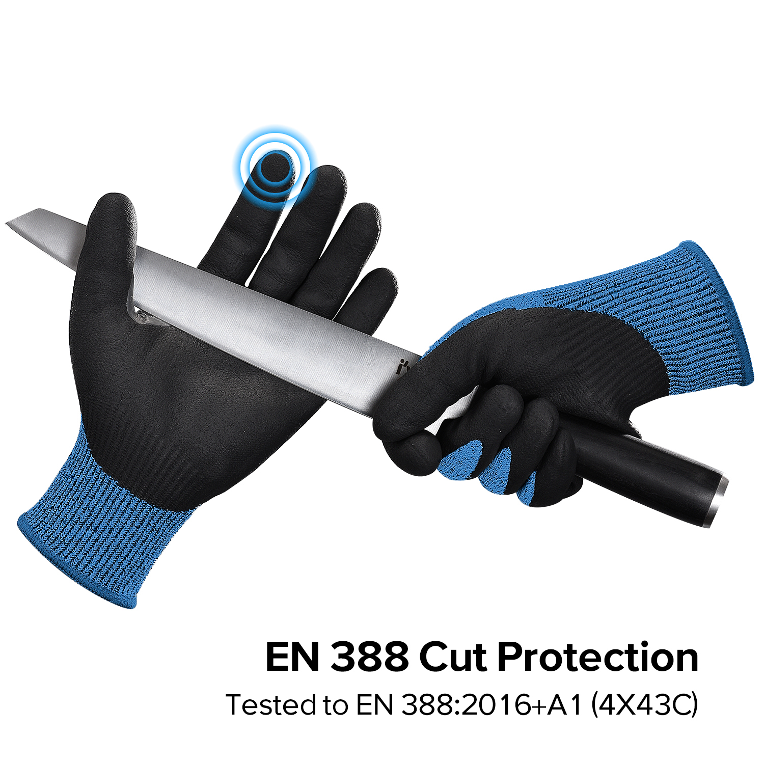 Guanti da lavoro edili Guanti da lavoro di sicurezza resistenti al taglio PD8045 Blu