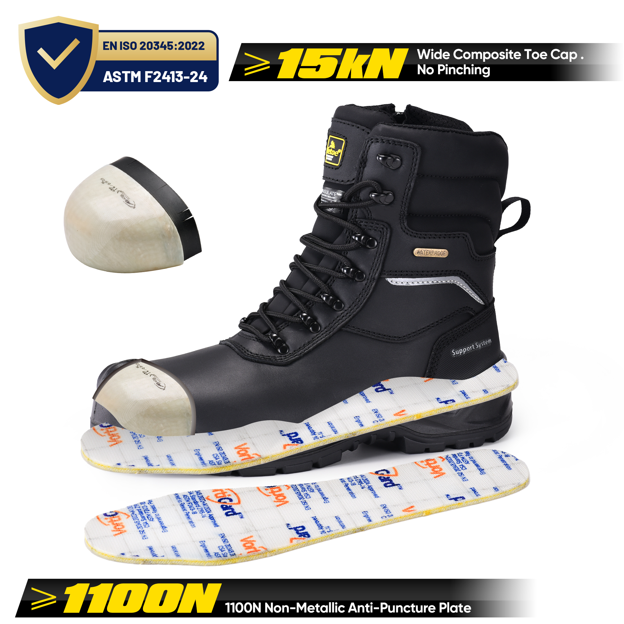 Stivali di sicurezza invernali Safetoe IceGrip Arctic-Zip H-9552 IceGrip