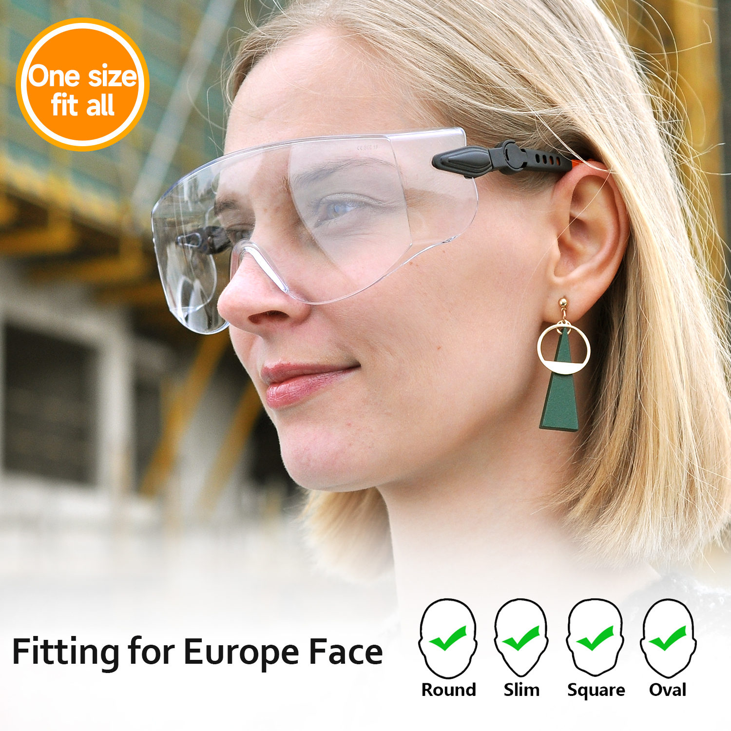 Occhiali di sicurezza oversize OTG che si adattano agli occhiali da vista | ANSI Z87.1 e EN166