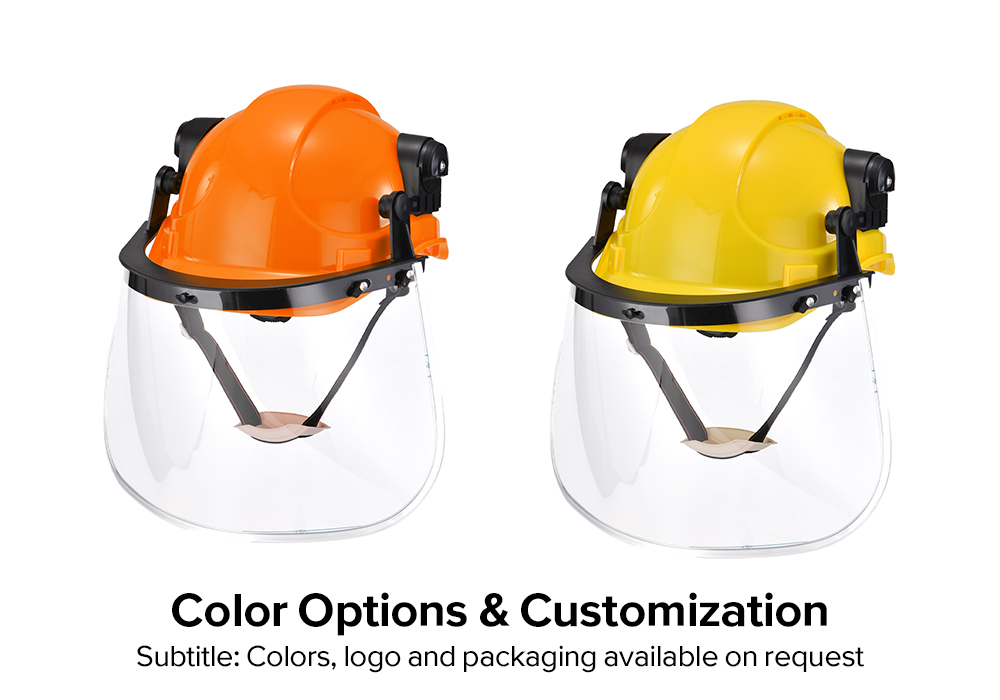 Casco di sicurezza ventilato con visiera protettiva