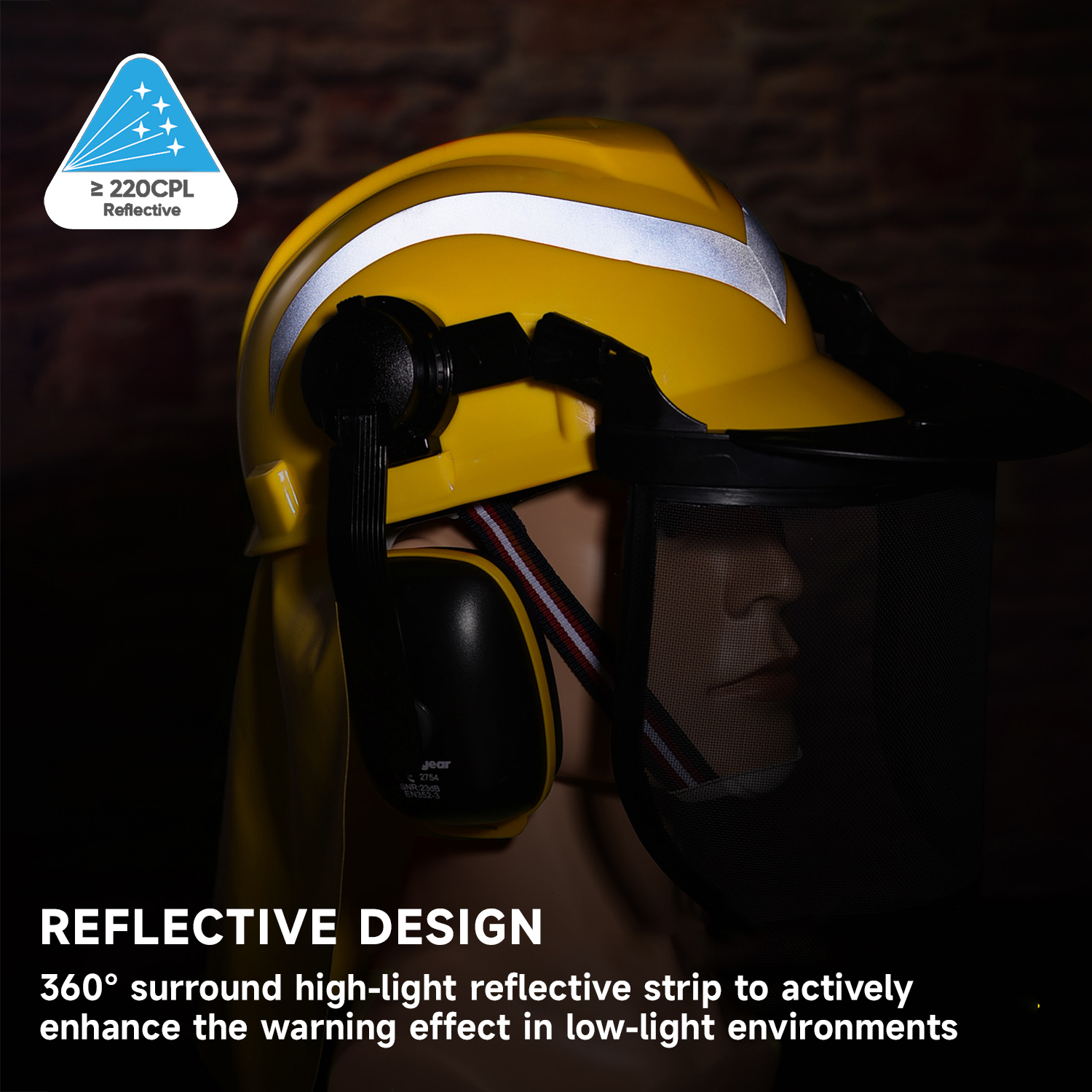 Caschi di sicurezza della protezione dello scudo facciale m-5009 giallo