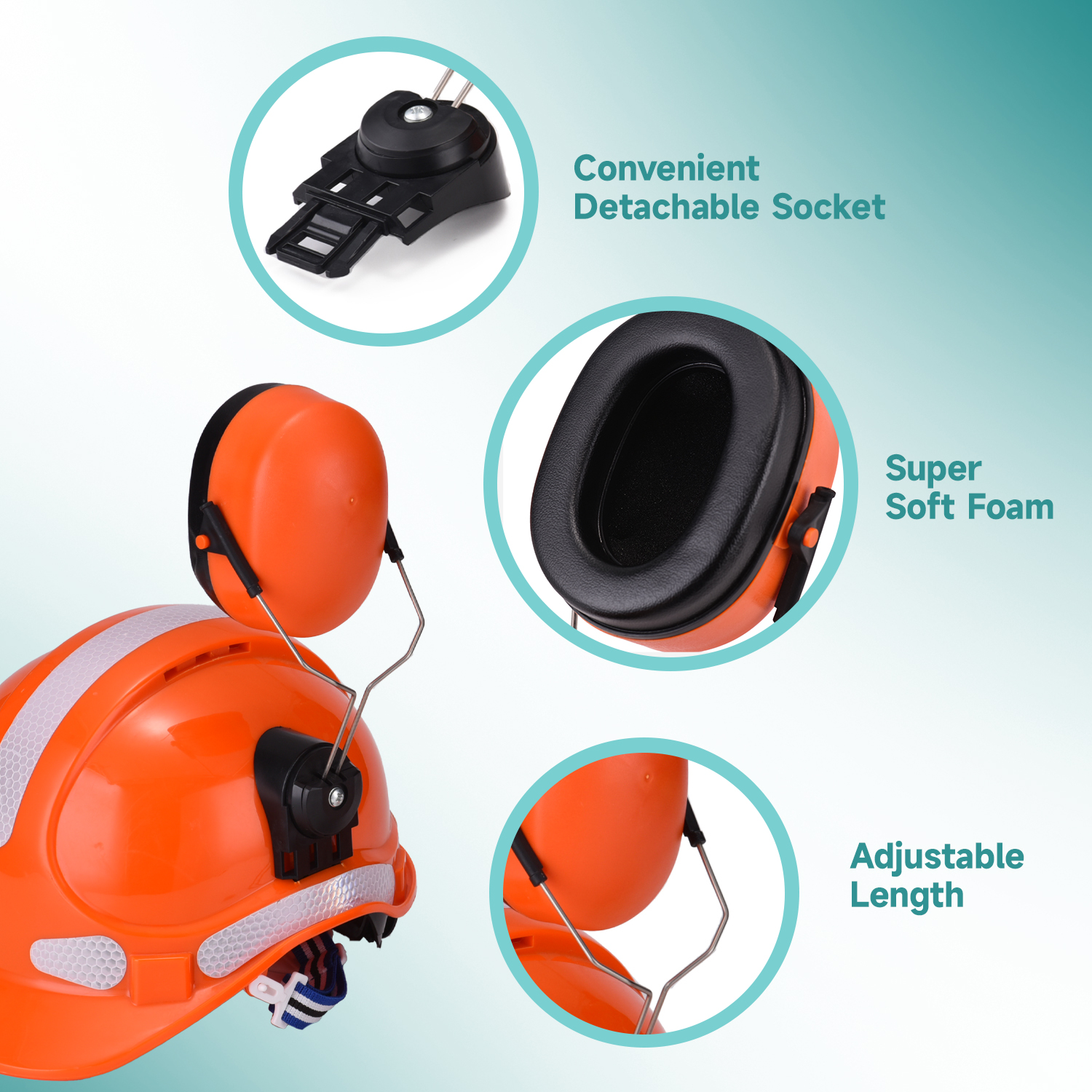 Muff auricolari di alta qualità E-2008D arancione