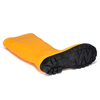 Stivali da pioggia di sicurezza in PVC giallo da miniera con punta in acciaio W-6055 Giallo