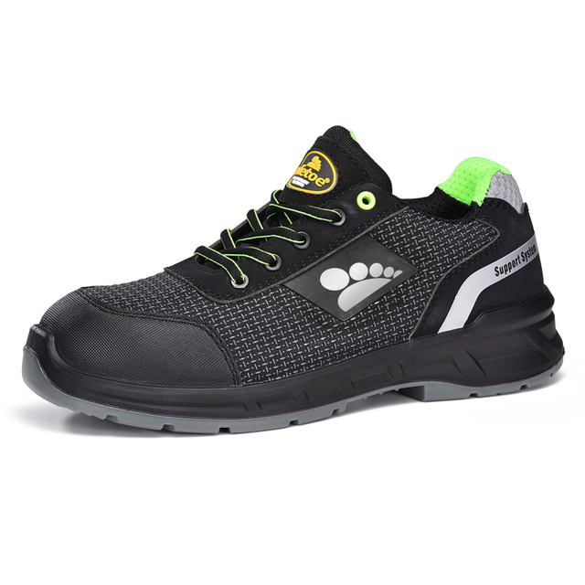 Scarpe da ginnastica da lavoro con punta composita con lacci e taglio basso per uomo e donna L-7512 blu