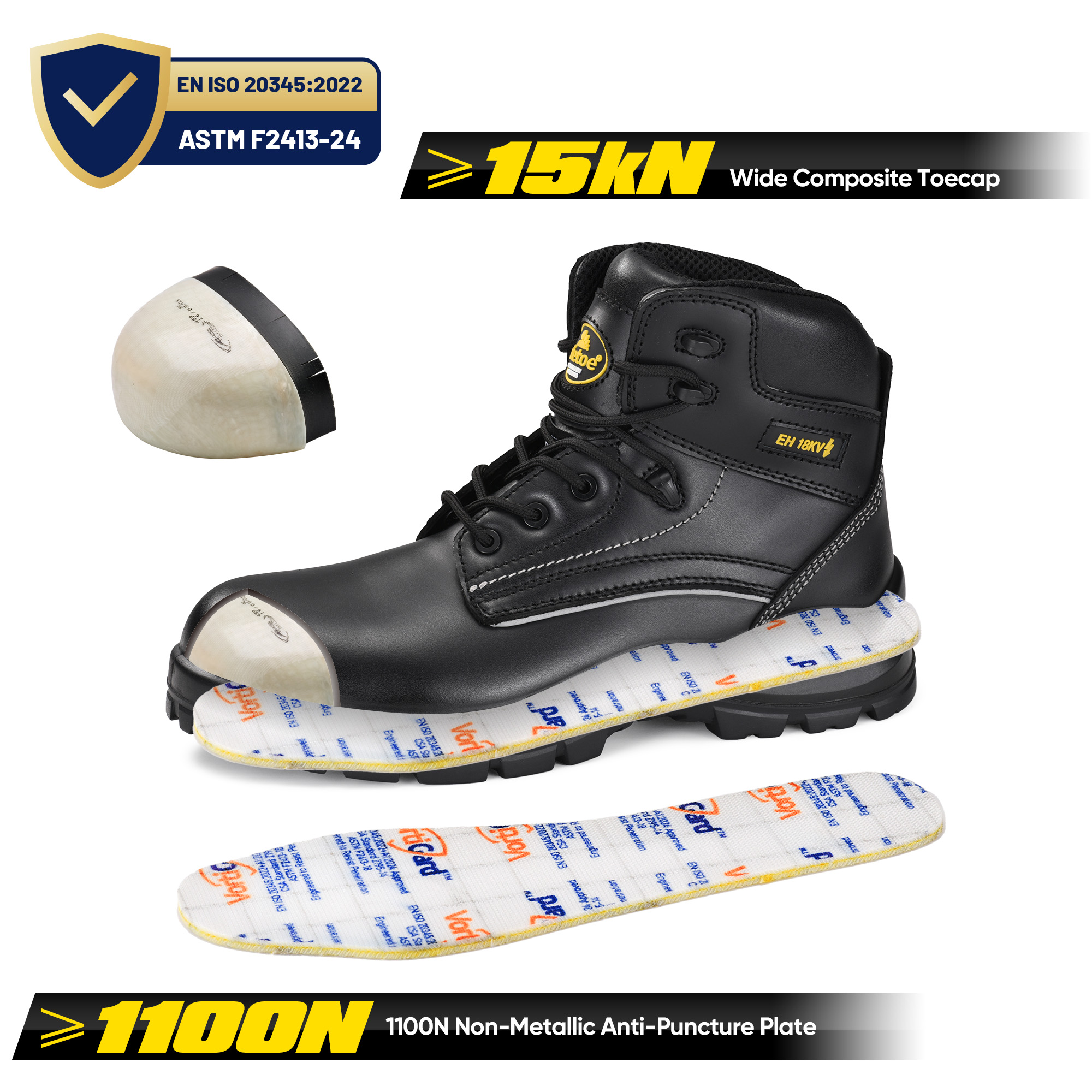 I migliori stivali da lavoro con suola LG Ladder-Grip per rischi elettrici con classificazione EH M-8356RBLG VoltLock