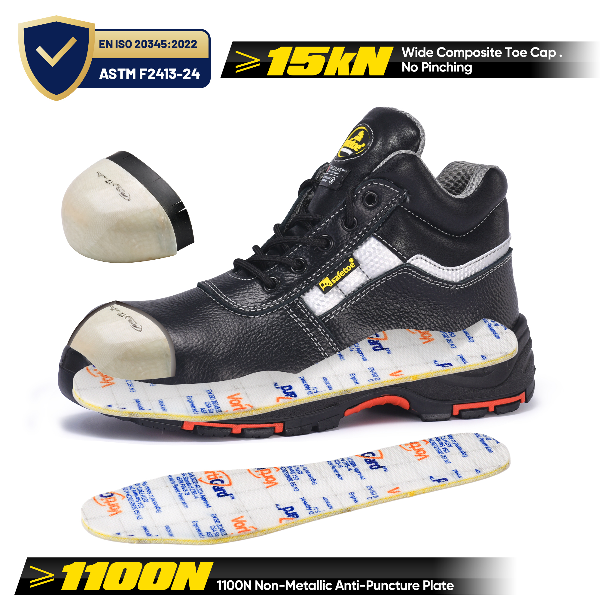 Stivali di sicurezza per celle frigorifere isolati Safetoe M-8027PR ColdGuarder