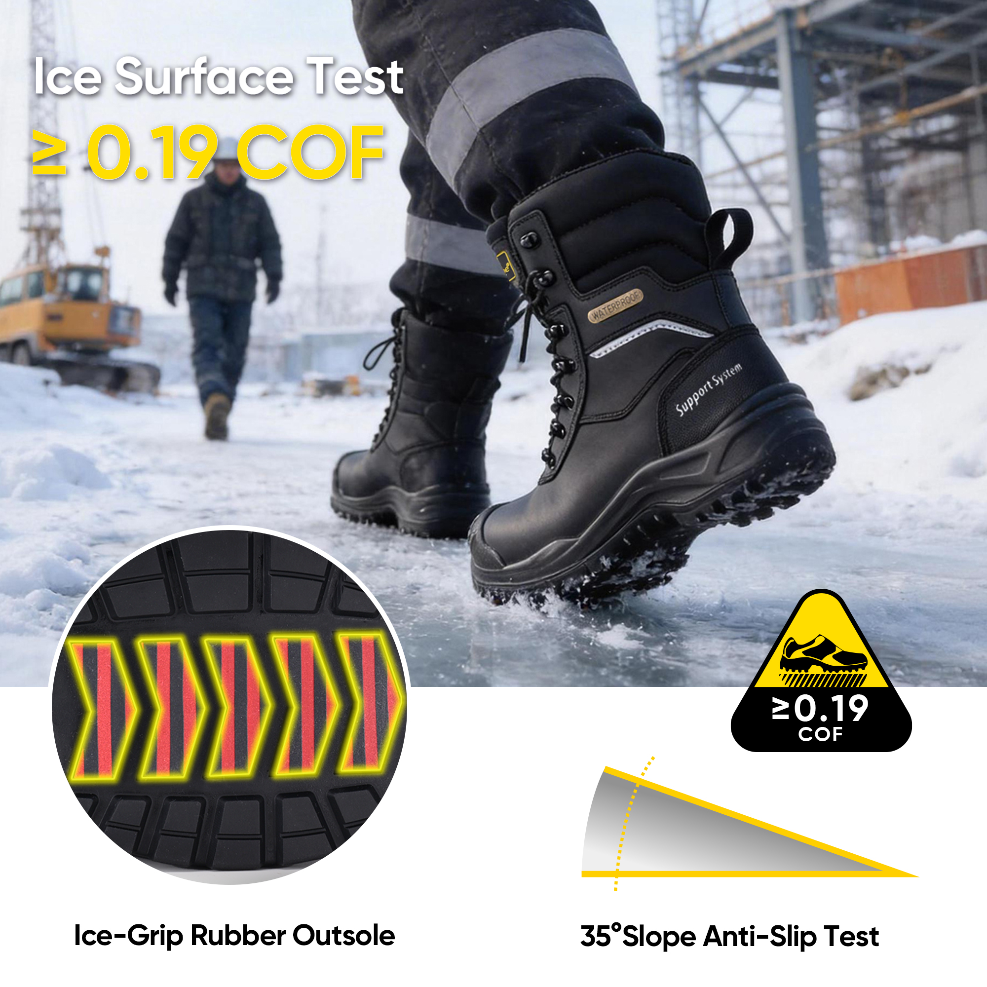 Stivali di sicurezza invernali Safetoe IceGrip Arctic-Zip H-9552 IceGrip