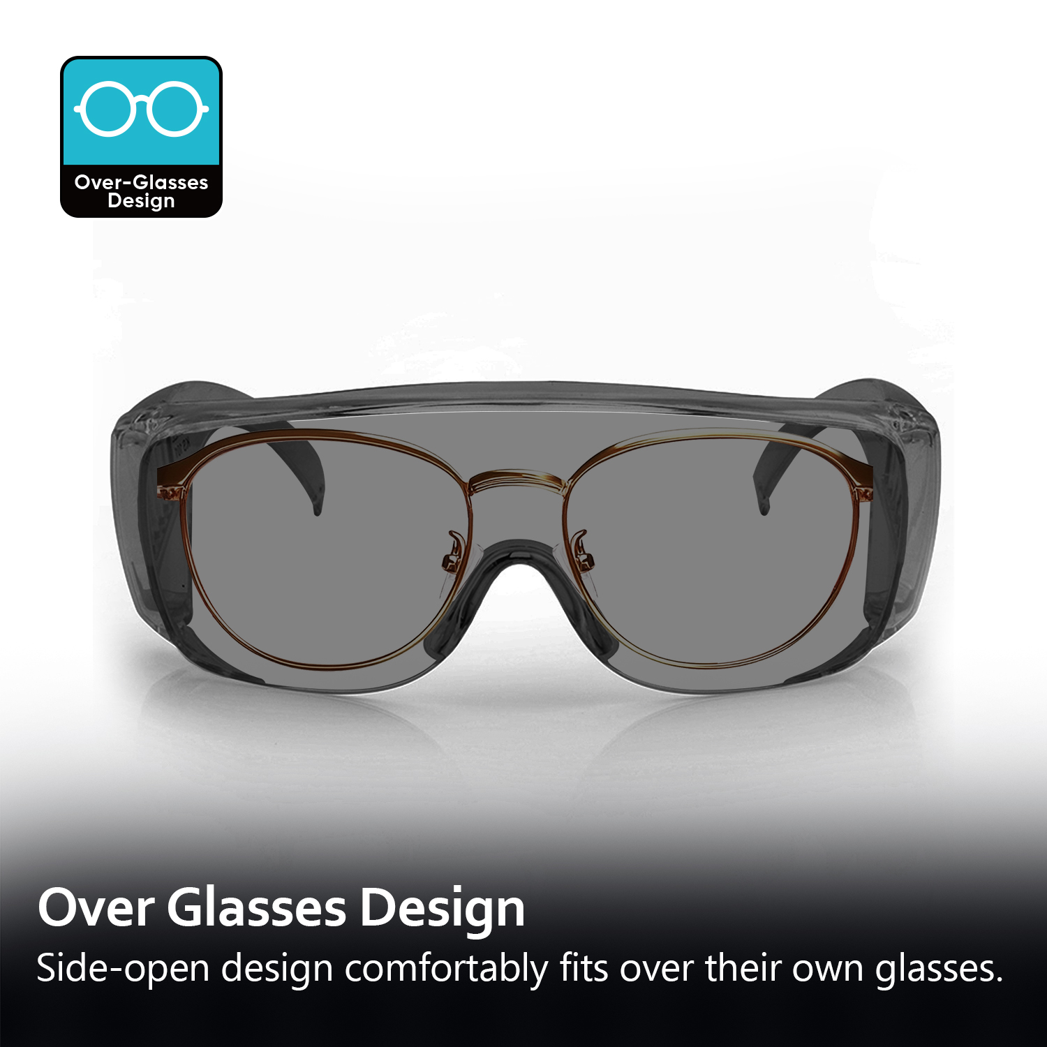 Occhiali di sicurezza OTG che si adattano agli occhiali da vista | ANSI Z87.1 e EN166 SG035