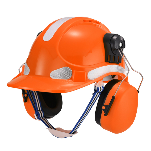  Casco di sicurezza ventilato con cuffie antirumore