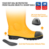 Stivali Wellington di sicurezza con punta in acciaio in PVC - Stivali da lavoro industriali impermeabili per progetti minerari W-6055YE