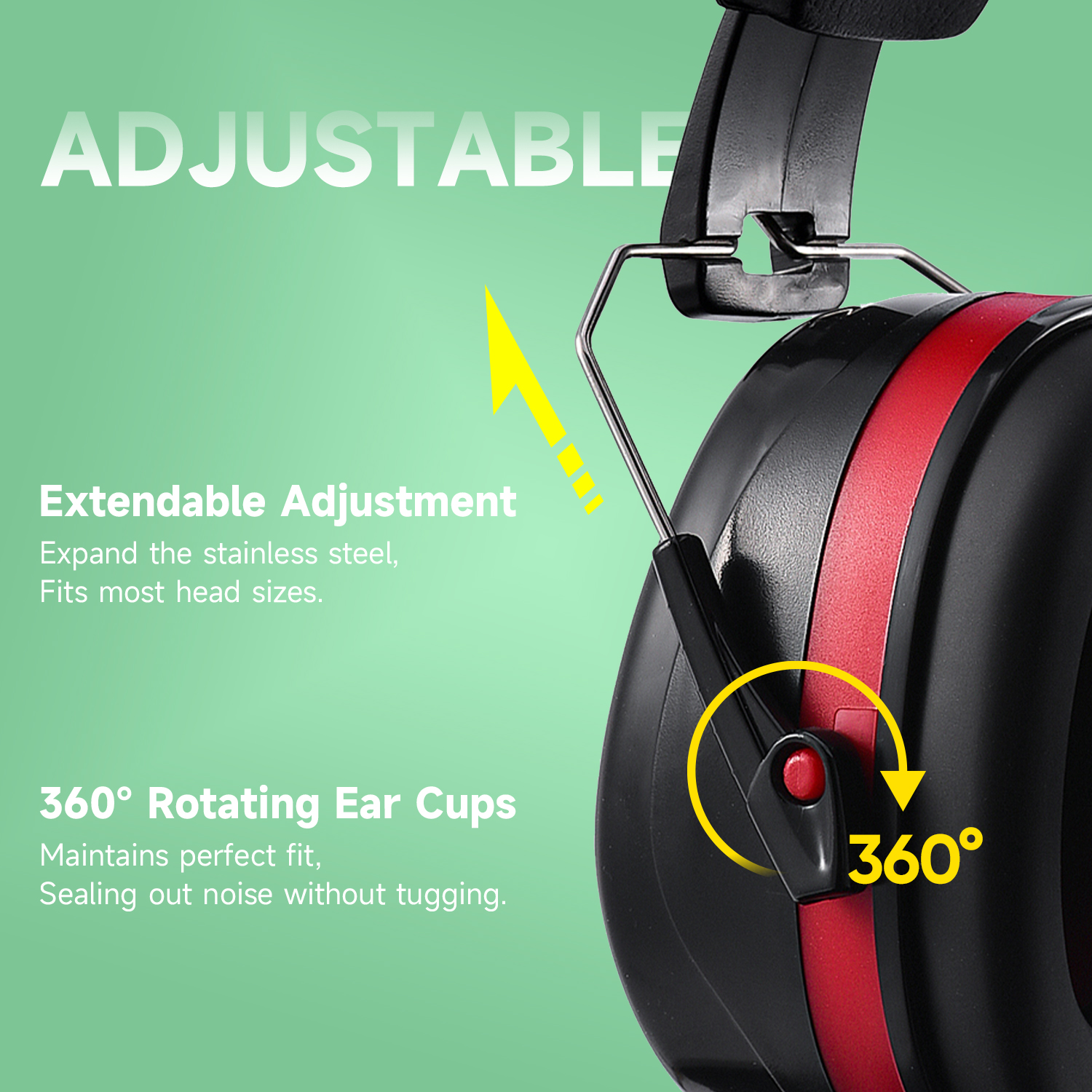 Mormori per le orecchie di protezione ABS preparati EM-5002 ROSSO