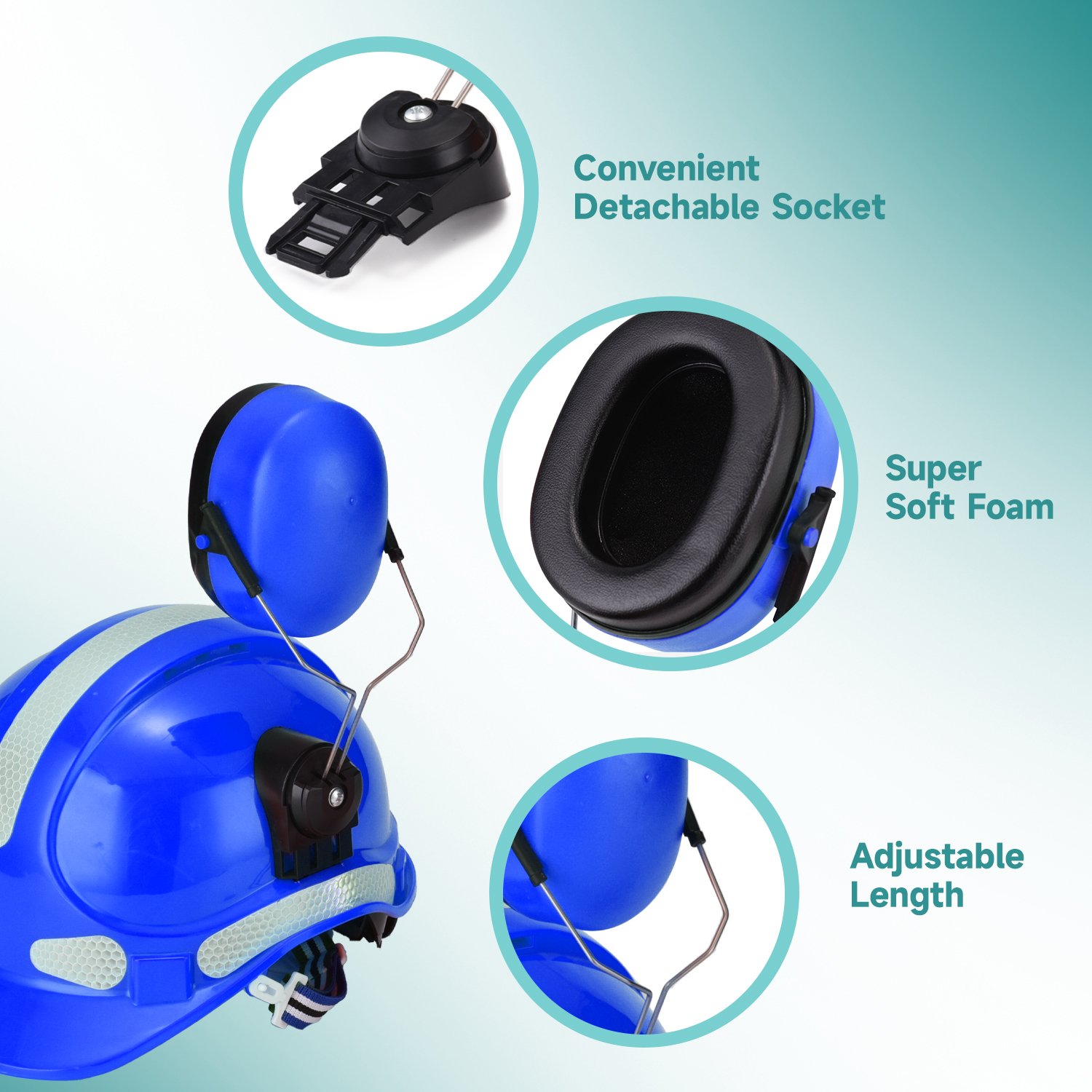 Muff auricolari di alta qualità E-2008 blu