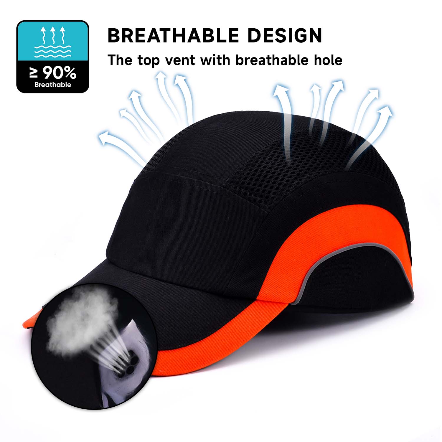 Cap di sicurezza sportivo atletico Wh001 Orange scuro