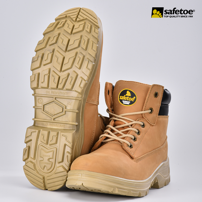 Stivali da lavoro in acciaio in cuoio cow nubuck m-8173